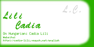 lili cadia business card